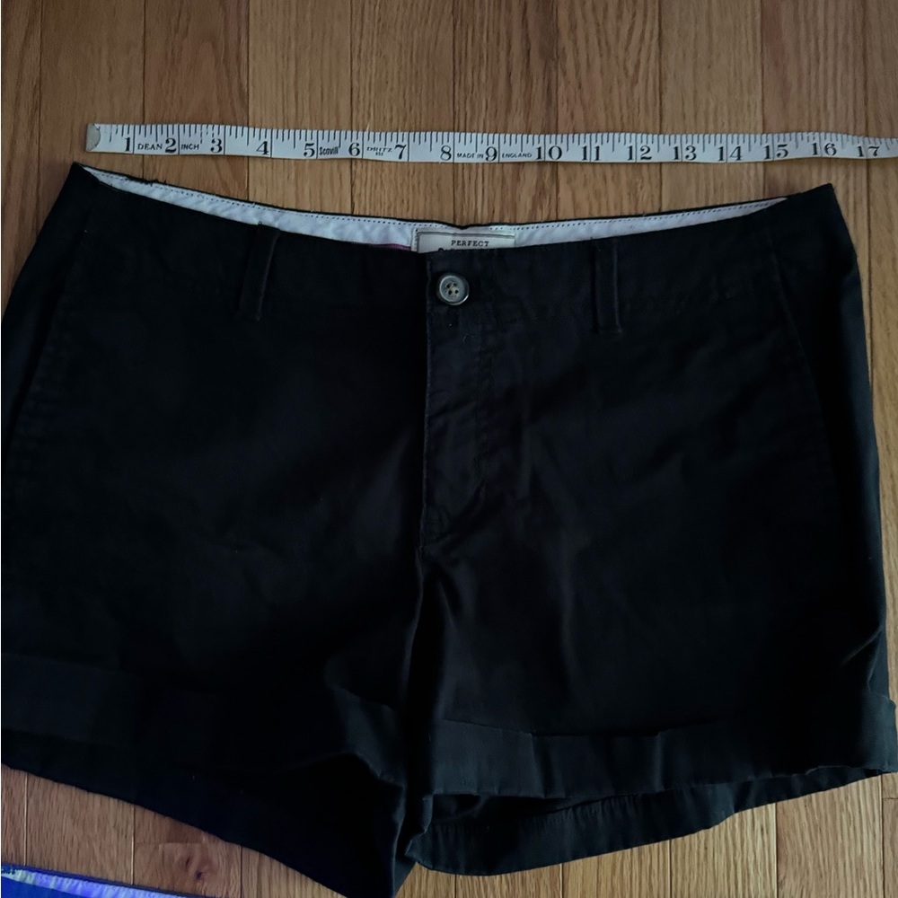 Old Navy shorts 2 pair black/cuffs and blue size 10 97% cotton 3% spandex - Picture 7 of 7